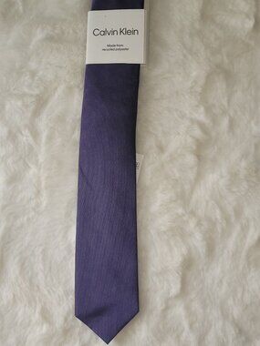 Calvin Klein Mens Unison Solid Tie Purple ONE SIZE